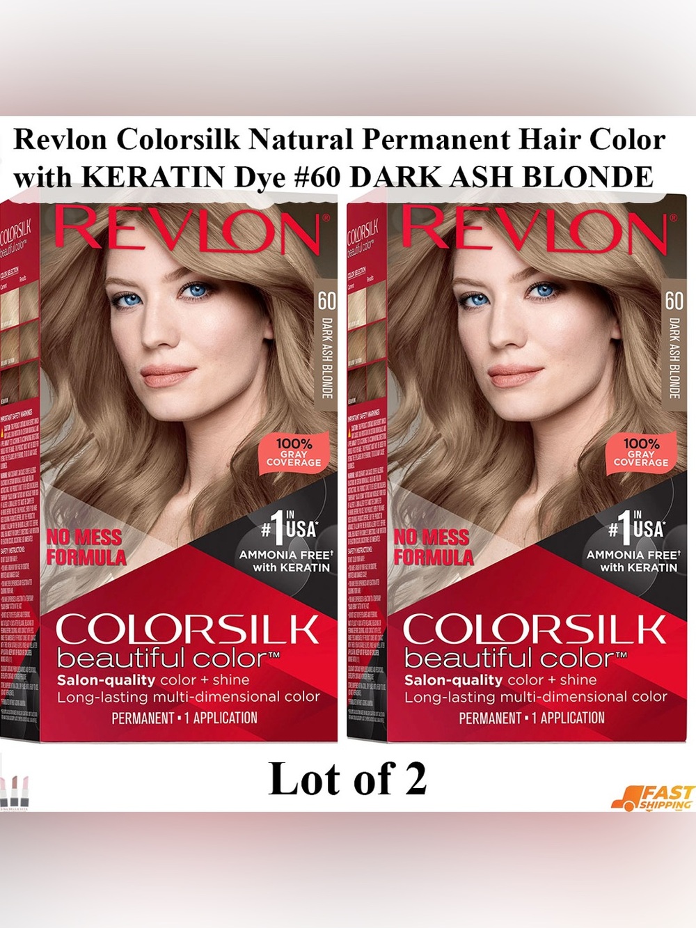 Revlon Dark Ash Blonde Hair Color (60) — Neutral Ash Blonde Shade
